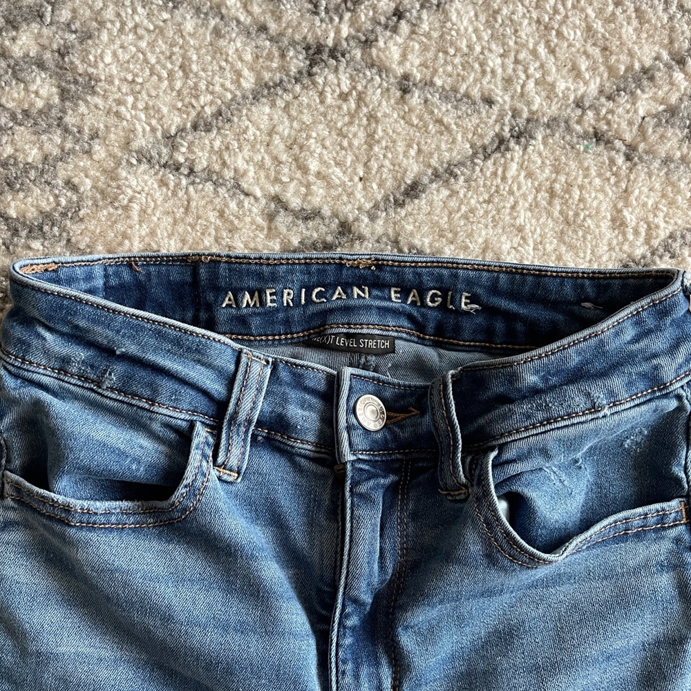 Distressed AE Jeggings SZ-2S - Picture 3 of 4